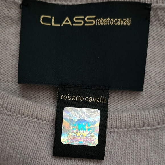 Roberto Cavalli Class Fur Short Sleeve Sweater - Picture 8 of 12